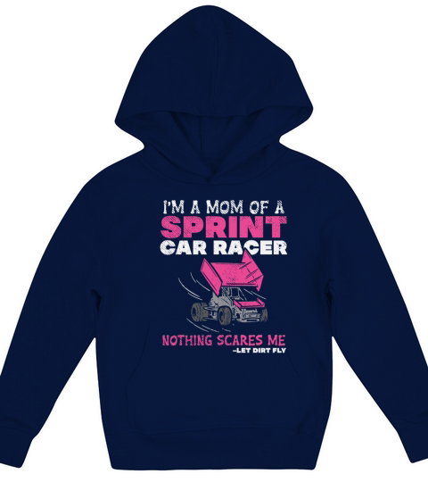 Mom Of A Sprint Car Racer Race Day Driver Mother P Kids Hoodie