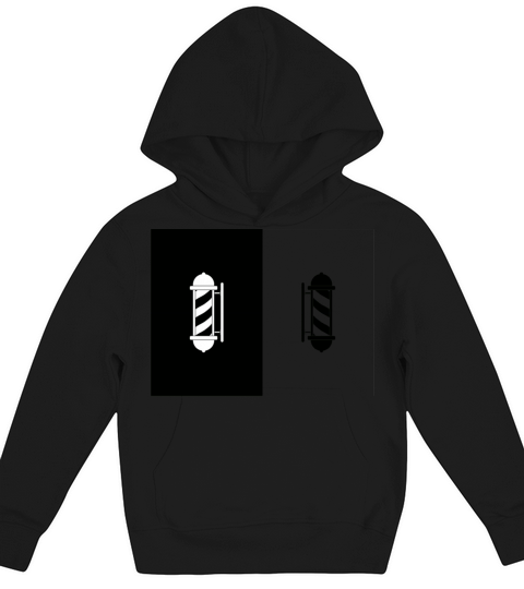 Monochrome barber pole for kids high contrast card Kids Hoodie