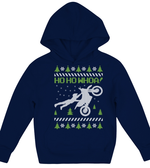 Motorcycle Ugly Christmas Kids Hoodie