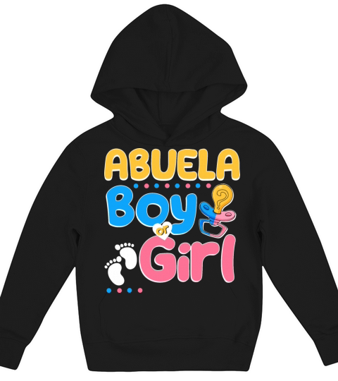 Pink or Blue Abuela Loves You Spanish Grandmother Kids Hoodie