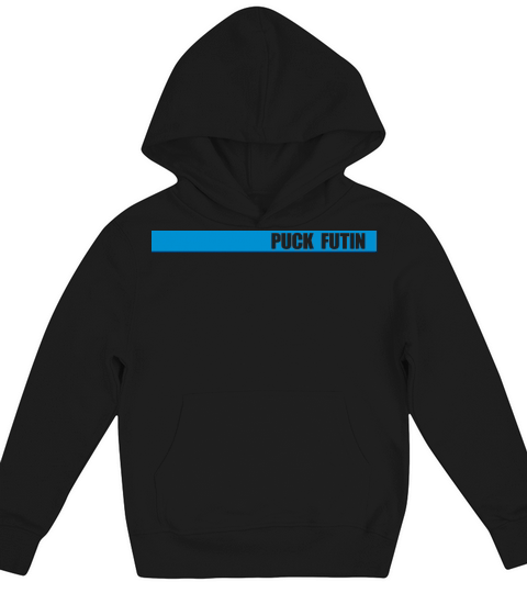 puck futin logo design Kids Hoodie