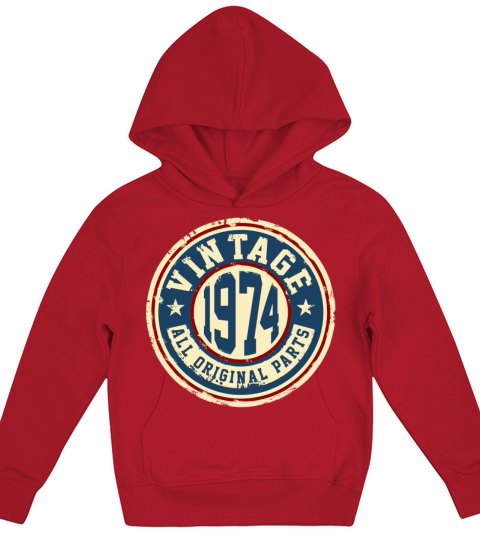 Vintage 1974 Kids Hoodie