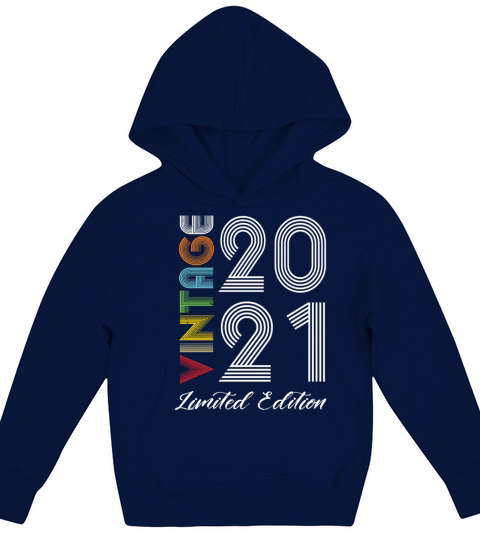 Vintage 2021 Vintage Birthday Retro Vintage Kids Hoodie