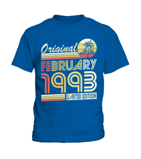 30th birthday vintage february 1993 original 1993 Kids T-Shirt