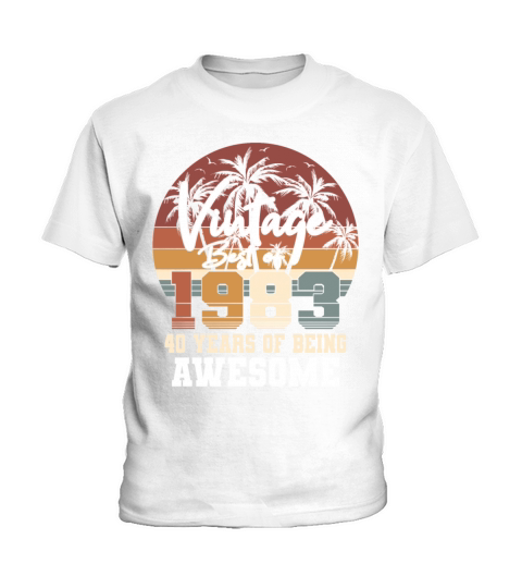 40th birthday vintage 1983 best of 1983 Kids T-Shirt