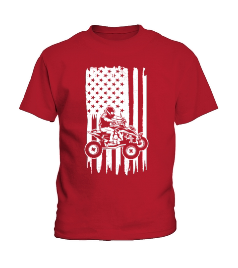 all terrain vehicles vintage america flag art Kids T-Shirt