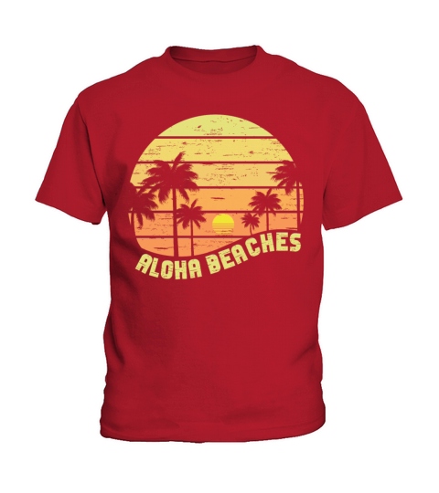 Aloha Beaches Tropical Hawaiian Summer Island Kids T-Shirt