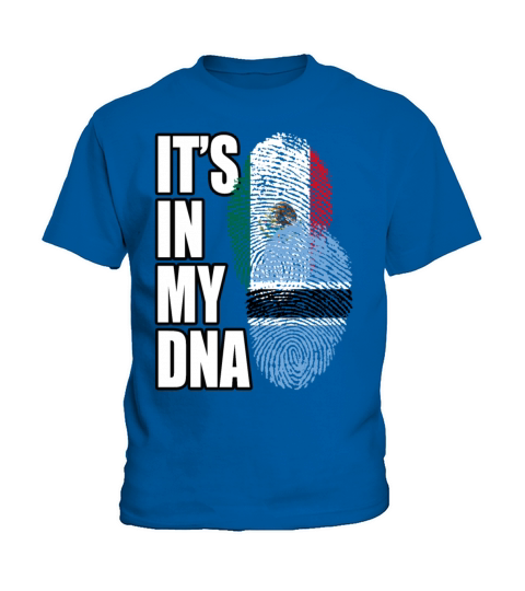 Botswana And Mexican Mix Heritage DNA Flag Kids T-Shirt
