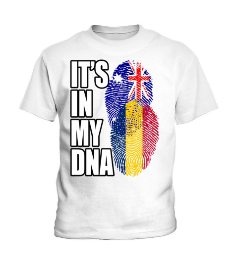 Chadian And Australian Mix Heritage DNA Flag Kids T-Shirt