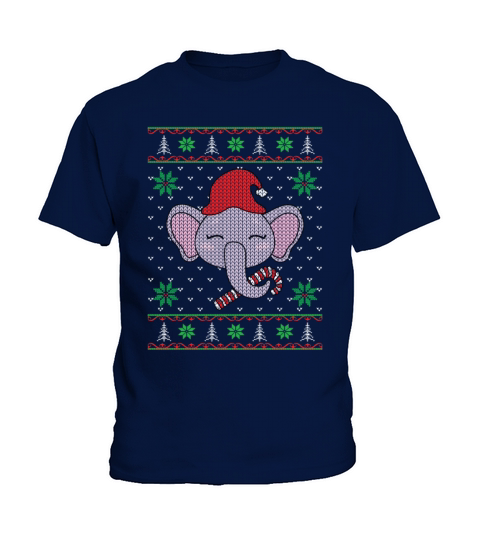 Elephant Ugly Christmas Sweater Kids T-Shirt