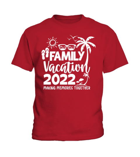 Family Trip Summer Vacation Beach 2022 Vintage Lov Kids T-Shirt