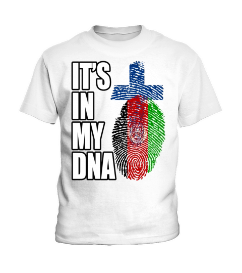 Finland And Afghanistan Mix Heritage DNA Flag Kids T-Shirt