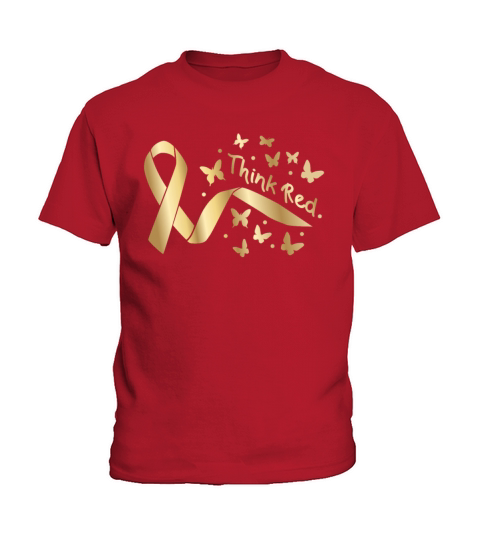 Go Red Ribbon Heart Disease Awareness Kids T-Shirt