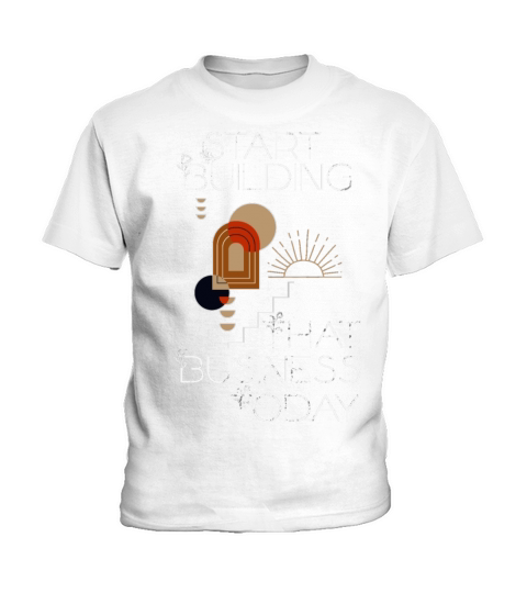 Mindset Start Building Business Geometric Inspirat Kids T-Shirt