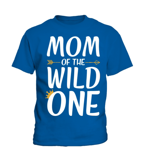 Mom Of The Wild One Funny Birthday Retro Vintage B Kids T-Shirt
