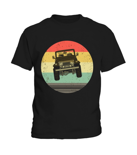 Off Road Retro Vintage Style 4X4 Car Enthusiast Kids T-Shirt
