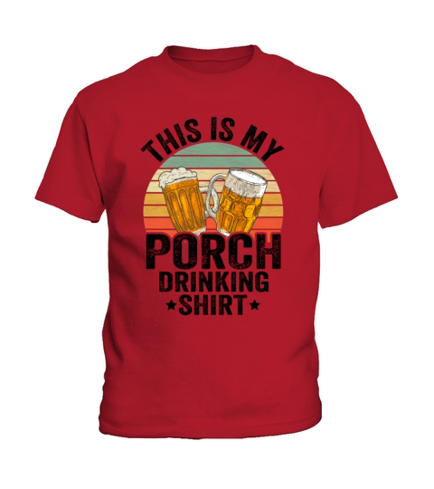 Powered By Craft Beer Brewing Making Porch Drinker Kids T-Shirt