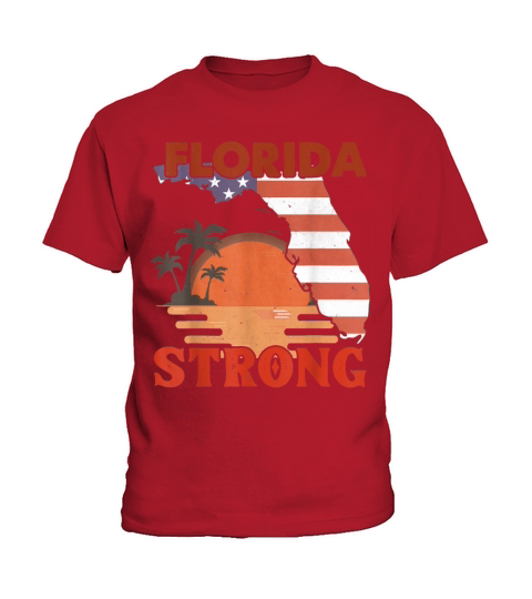 Retro Vintage Florida Strong Support Men Women Kids T-Shirt