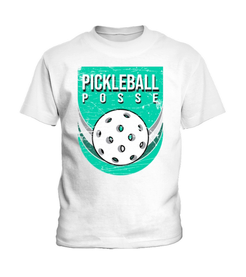 Retro Vintage Pickleball Posse For Pickers Kids T-Shirt