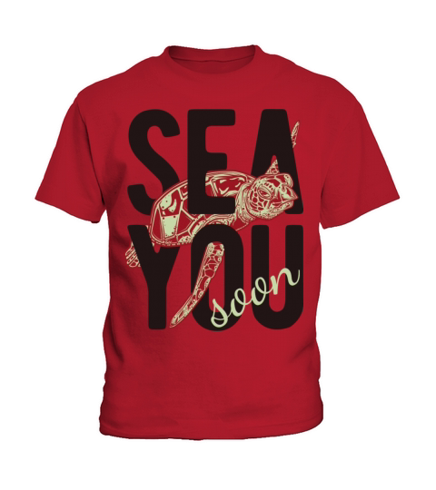Sea You Soon Hipster Ocean Turtle Kids T-Shirt