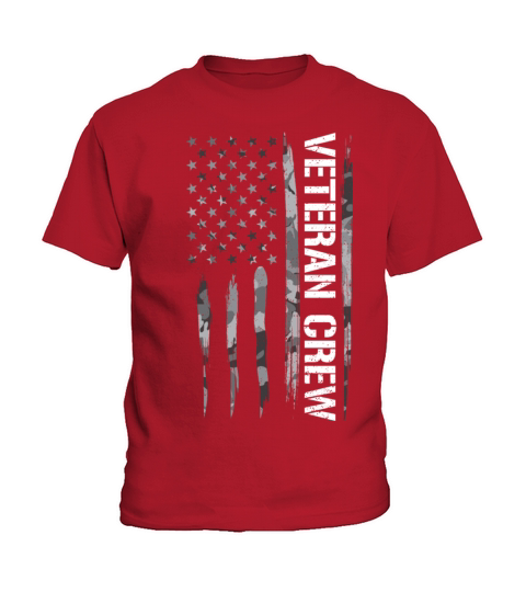 Veteran Crew - American Flag Kids T-Shirt