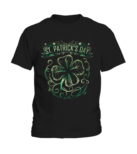 Vintage Label Four Leaf Clover Shamrock On St Kids T-Shirt