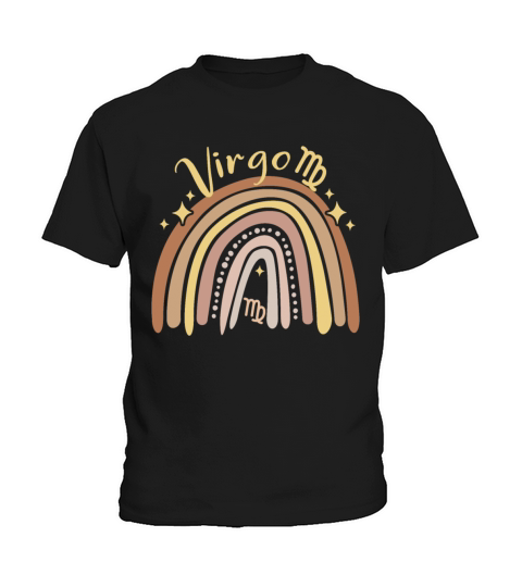 Virgo Zodiac Bohemian Boho Rainbow 70s Vintage Aes Kids T-Shirt