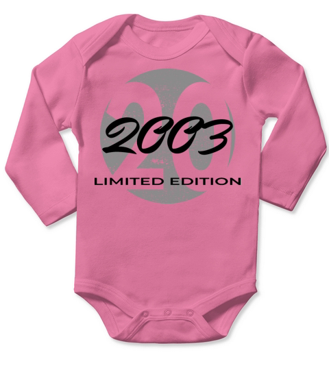 20th birthday men women 20 years 2003 vintage Long Sleeve Baby One-Piece