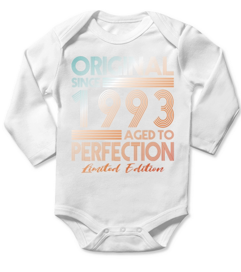 30th birthday vintage 1993 original since 1993 Long Sleeve Baby One-Piece