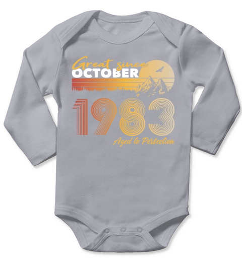 40th birthday vintage 1983 great since 1983 Long Sleeve Baby One-Piece