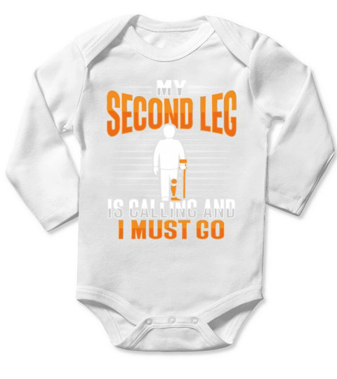 Amputee Joke Leg Prosthetic Design for a Leg Long Sleeve Baby One-Piece