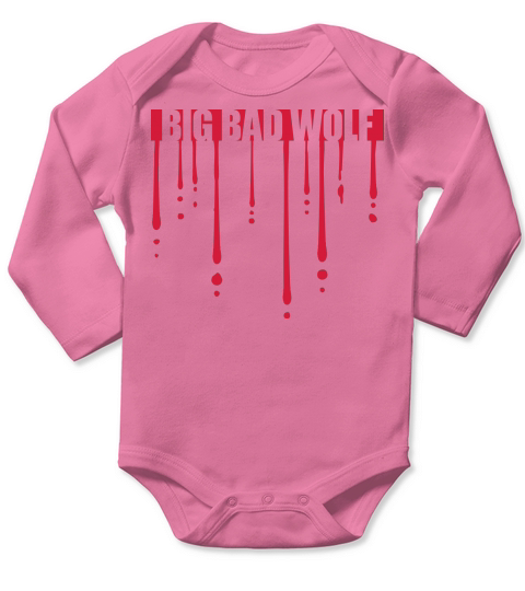 big bad wolf quote Long Sleeve Baby One-Piece