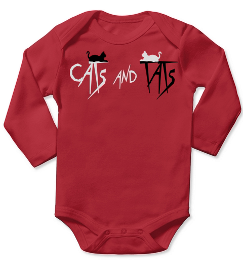 cats and tats quote Long Sleeve Baby One-Piece