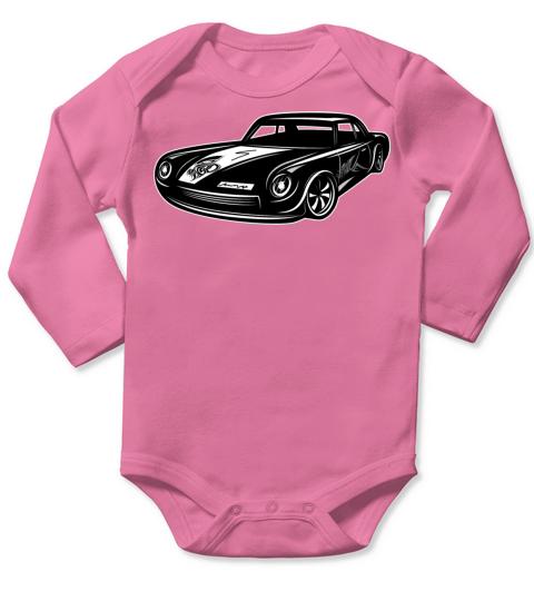Classic Sports Car Long Sleeve Baby One-Piece