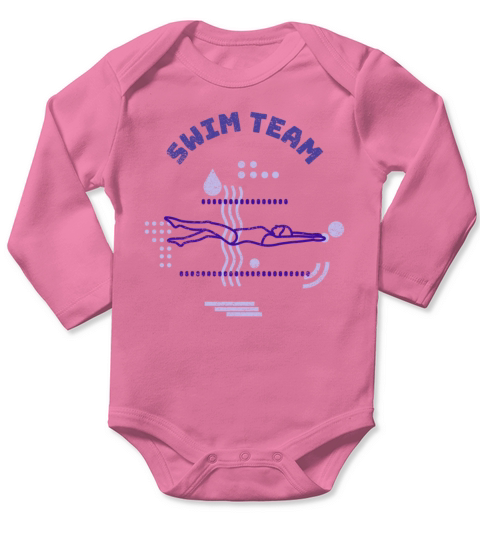 Cool Swimming Swim Team Gift for a Swimmer Long Sleeve Baby One-Piece