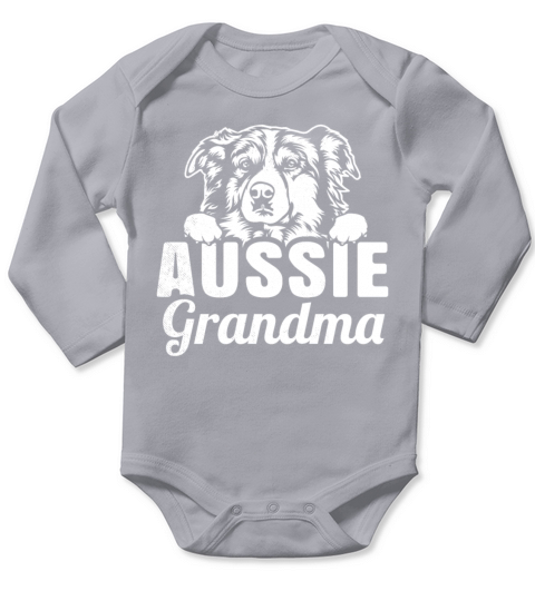 Cute AUSSIE dog for pet lover grandma or mom Long Sleeve Baby One-Piece