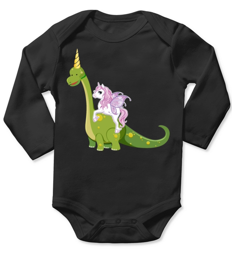 Dinosaur Unicorn Long Sleeve Baby One-Piece