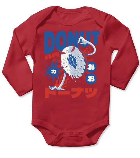 foodmonster - donut - asian food monster Long Sleeve Baby One-Piece