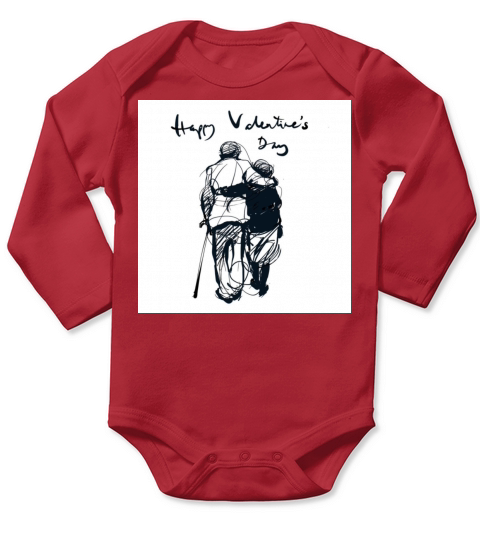 happy valentine Long Sleeve Baby One-Piece