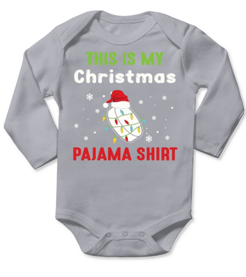 Hockey Puck Christrmas Pajama Santa Long Sleeve Baby One-Piece