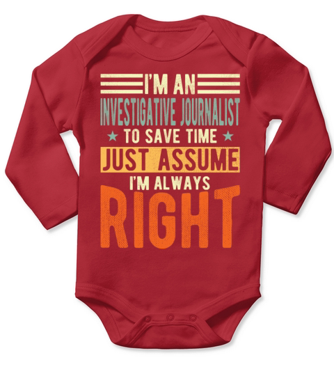 Investigative Journalist Long Sleeve Baby One-Piece
