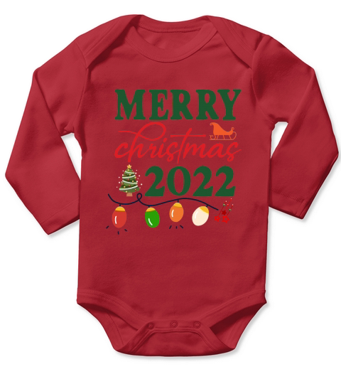 Merry Christmas 2022 Long Sleeve Baby One-Piece