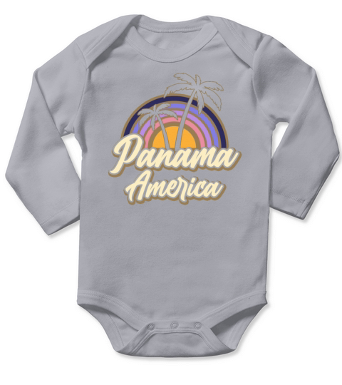 Panama Vintage Sunset Panamanian Wildness Long Sleeve Baby One-Piece