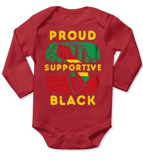 proud supportive black dad Long Sleeve Baby One-Piece
