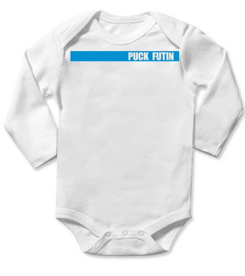 puck futin logo design Long Sleeve Baby One-Piece