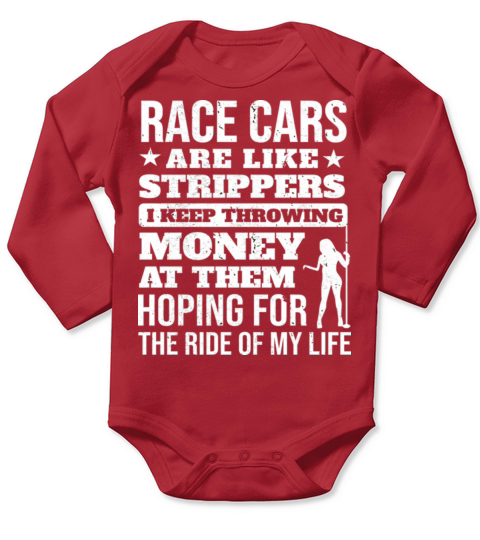 Race Dar Driver And Crew Stock Car Demolition Long Sleeve Baby One-Piece