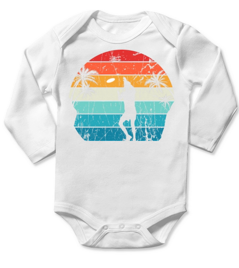 Retro Basketball Player - Vintage Playing Ball Long Sleeve Baby One-Piece