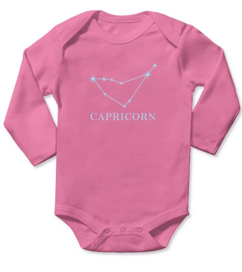 Star Constellation Zodiac Sign Capricorn Long Sleeve Baby One-Piece