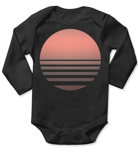 Vintage sunset Long Sleeve Baby One-Piece