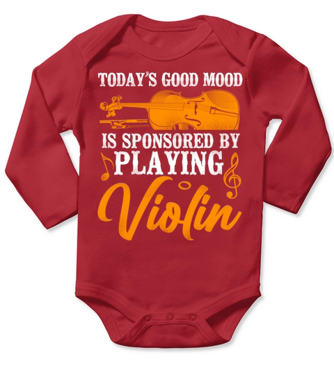 Violin Violinist Vintage Todays Long Sleeve Baby One-Piece
